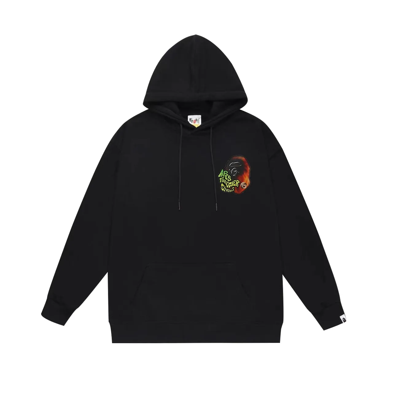 Model No. SC730# Terry p160 plus velvet 180💰 (top version) BAPE ape head letter printed hooded sweatshirt Made of 380g large terry (drop shoulder large version) fabric, soft and non-pilling, imported environmentally friendly printing glue, bright and three-dimensional pattern, quality 💥Same style for men and women. The upper body is trendy. Color: black white gray Size: S M L XL XXL