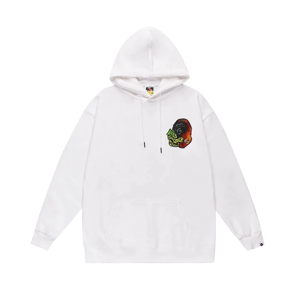Model No. SC730# Terry p160 plus velvet 180💰 (top version) BAPE ape head letter printed hooded sweatshirt Made of 380g large terry (drop shoulder large version) fabric, soft and non-pilling, imported environmentally friendly printing glue, bright and three-dimensional pattern, quality 💥Same style for men and women. The upper body is trendy. Color: black white gray Size: S M L XL XXL