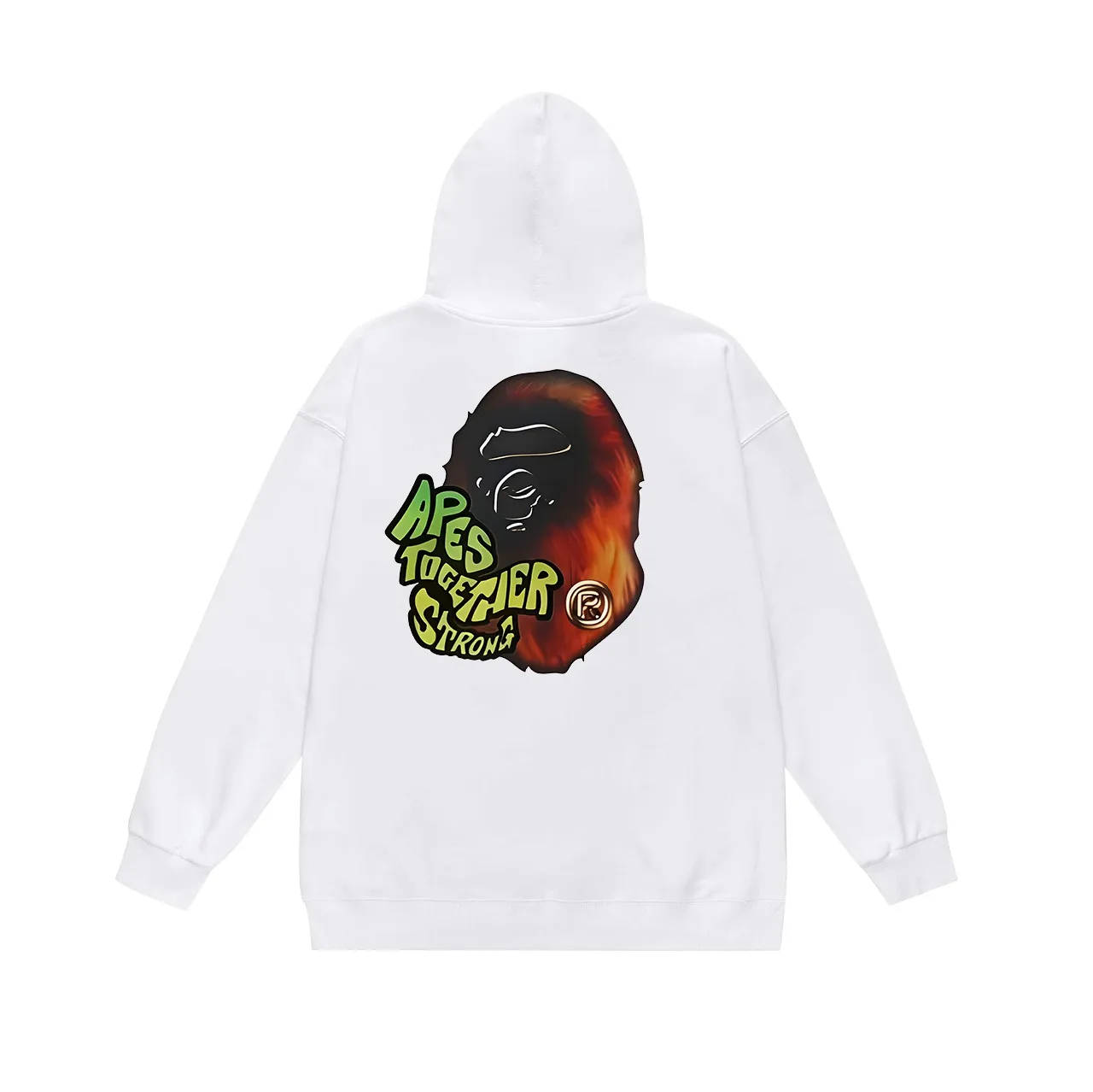 Model No. SC730# Terry p160 plus velvet 180💰 (top version) BAPE ape head letter printed hooded sweatshirt Made of 380g large terry (drop shoulder large version) fabric, soft and non-pilling, imported environmentally friendly printing glue, bright and three-dimensional pattern, quality 💥Same style for men and women. The upper body is trendy. Color: black white gray Size: S M L XL XXL