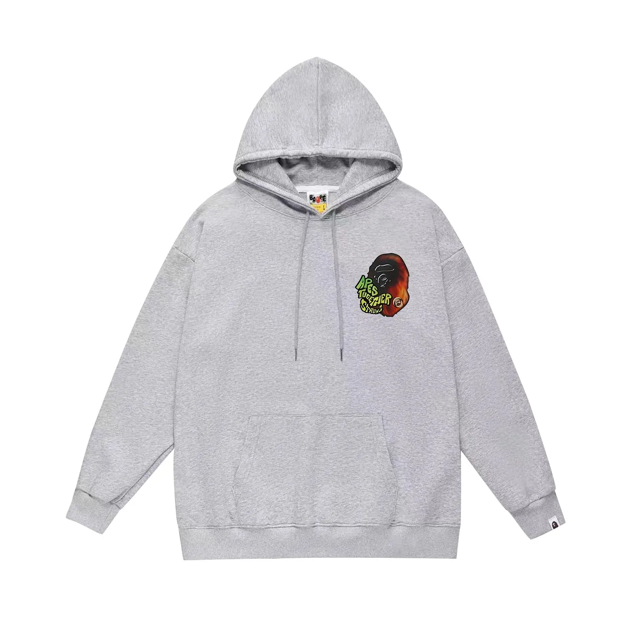 Model No. SC730# Terry p160 plus velvet 180💰 (top version) BAPE ape head letter printed hooded sweatshirt Made of 380g large terry (drop shoulder large version) fabric, soft and non-pilling, imported environmentally friendly printing glue, bright and three-dimensional pattern, quality 💥Same style for men and women. The upper body is trendy. Color: black white gray Size: S M L XL XXL