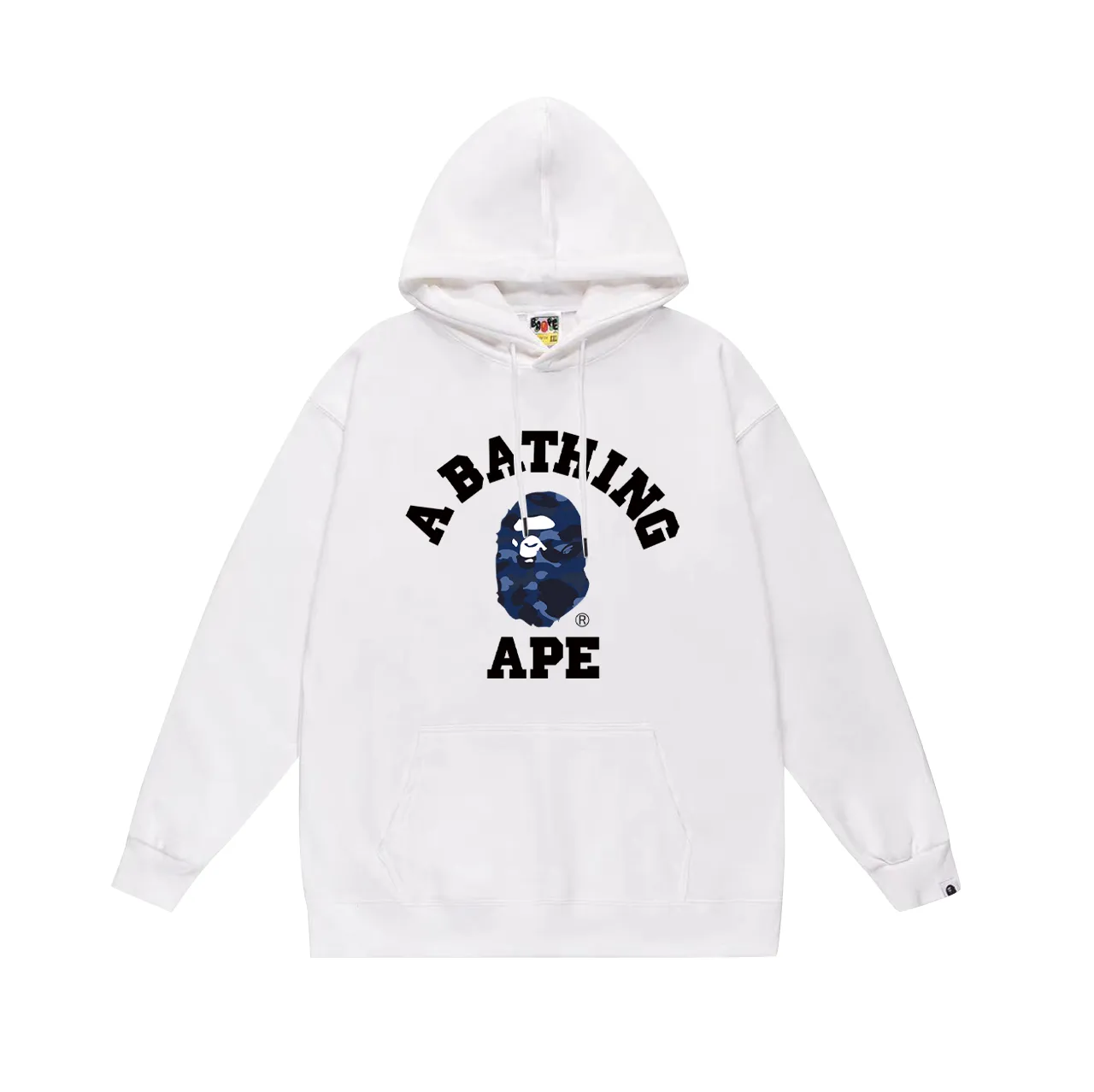 Model No. SC745# Terry p160 plus velvet 180💰 (top version) BAPE classic monogram ape head pattern hooded sweatshirt. Made of 380g large terry (drop shoulder large version) fabric. The texture is soft and non-pilling. Imported environmentally friendly printing glue. The pattern is bright and three-dimensional. Quality💥Same style for men and women. The upper body is trendy. Color: black white gray Size: S M L XL XXL