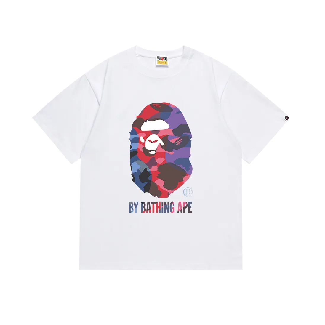 SC160#p110💰 (top version) BAPE classic ape head letter printed short-sleeved T-shirt Made of 260 grams of high-quality high-weave pure cotton fabric, double yarn combed, soft texture and non-pilling Imported environmentally friendly printing glue, bright and three-dimensional pattern, quality 💥Same style for men and women, the upper body is fashionable Color: black white Size: S M L XL XXL
