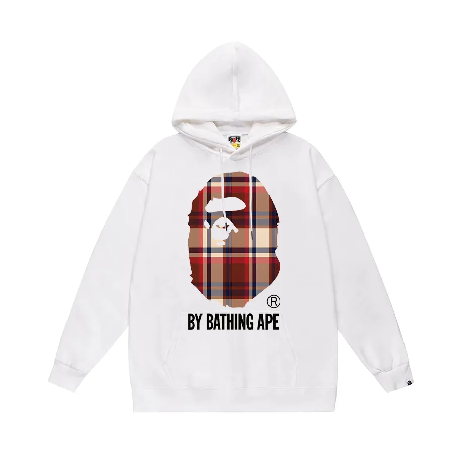 Model No. SC750# Terry p160 plus velvet 180💰 (top version) BAPE plaid ape head letter pattern hooded sweatshirt Made of 380 grams of large terry (drop shoulder large version) fabric, soft texture and no pilling Imported environmentally friendly printing glue, bright and three-dimensional pattern, quality 💥Same style for men and women, the upper body is trendy Color: black and red, white and red, gray and red, black and green, white and green, gray and green Size: S M L XL XXL