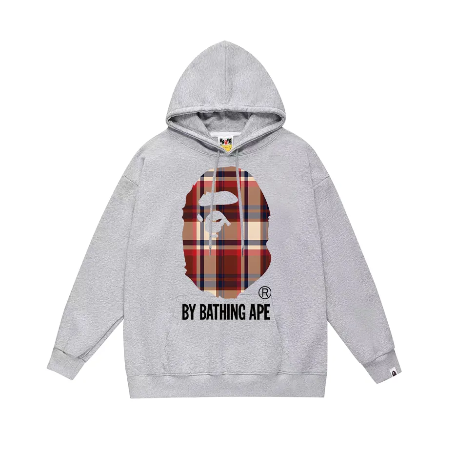 Model No. SC750# Terry p160 plus velvet 180💰 (top version) BAPE plaid ape head letter pattern hooded sweatshirt Made of 380 grams of large terry (drop shoulder large version) fabric, soft texture and no pilling Imported environmentally friendly printing glue, bright and three-dimensional pattern, quality 💥Same style for men and women, the upper body is trendy Color: black and red, white and red, gray and red, black and green, white and green, gray and green Size: S M L XL XXL