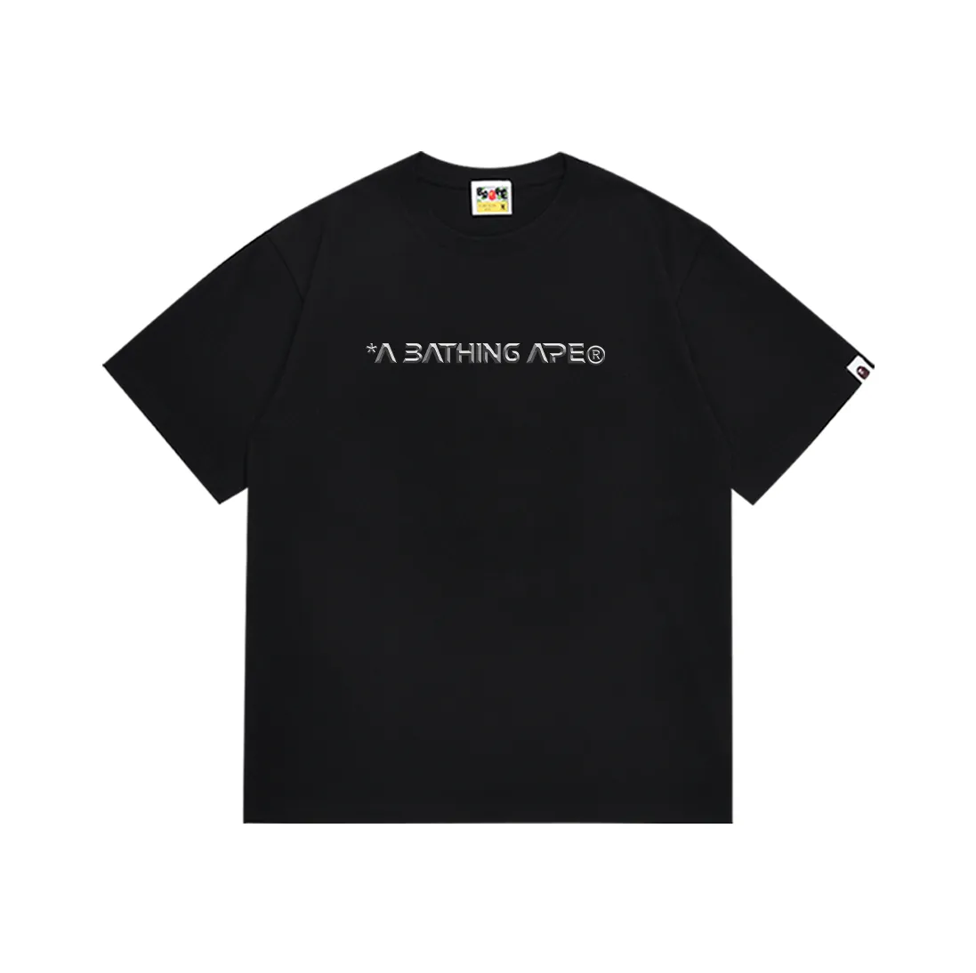 SC179#p110💰 (Top version) BAPE Ape Moon letter printed short-sleeved T-shirt Made of 260 grams of high-quality high-weave pure cotton fabric, double yarn combed, soft texture and no pilling Imported environmentally friendly printing glue, bright and three-dimensional pattern, quality 💥Same style for men and women, the upper body is fashionable Color: black white Size: S M L XL XXL