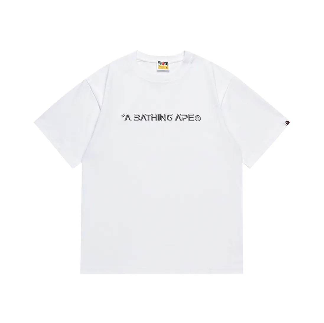 SC179#p110💰 (Top version) BAPE Ape Moon letter printed short-sleeved T-shirt Made of 260 grams of high-quality high-weave pure cotton fabric, double yarn combed, soft texture and no pilling Imported environmentally friendly printing glue, bright and three-dimensional pattern, quality 💥Same style for men and women, the upper body is fashionable Color: black white Size: S M L XL XXL