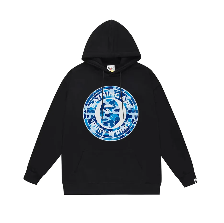 P190 model number SC601# terry 85 plus velvet 95 (top version) BAPE Ape Army letter print hooded sweatshirt Made of 380g large terry (drop shoulder large version) fabric, soft and non-pilling, imported environmentally friendly printing glue, bright and three-dimensional pattern, quality 💥Same style for men and women, the upper body is fashionable Color: black and blue, white and blue, gray and blue, black and green, white and green, gray and green, black and red, white and red, gray and red Size: S M L XL XXL