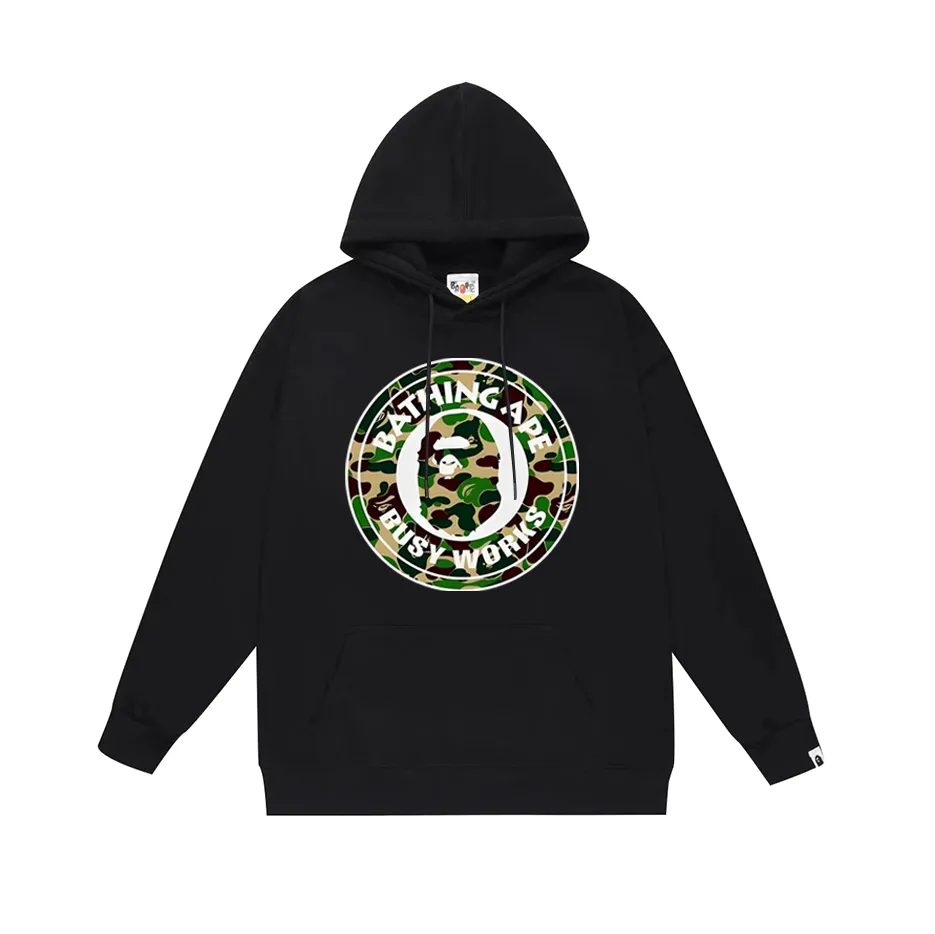 P190 model number SC601# terry 85 plus velvet 95 (top version) BAPE Ape Army letter print hooded sweatshirt Made of 380g large terry (drop shoulder large version) fabric, soft and non-pilling, imported environmentally friendly printing glue, bright and three-dimensional pattern, quality 💥Same style for men and women, the upper body is fashionable Color: black and blue, white and blue, gray and blue, black and green, white and green, gray and green, black and red, white and red, gray and red Size: S M L XL XXL