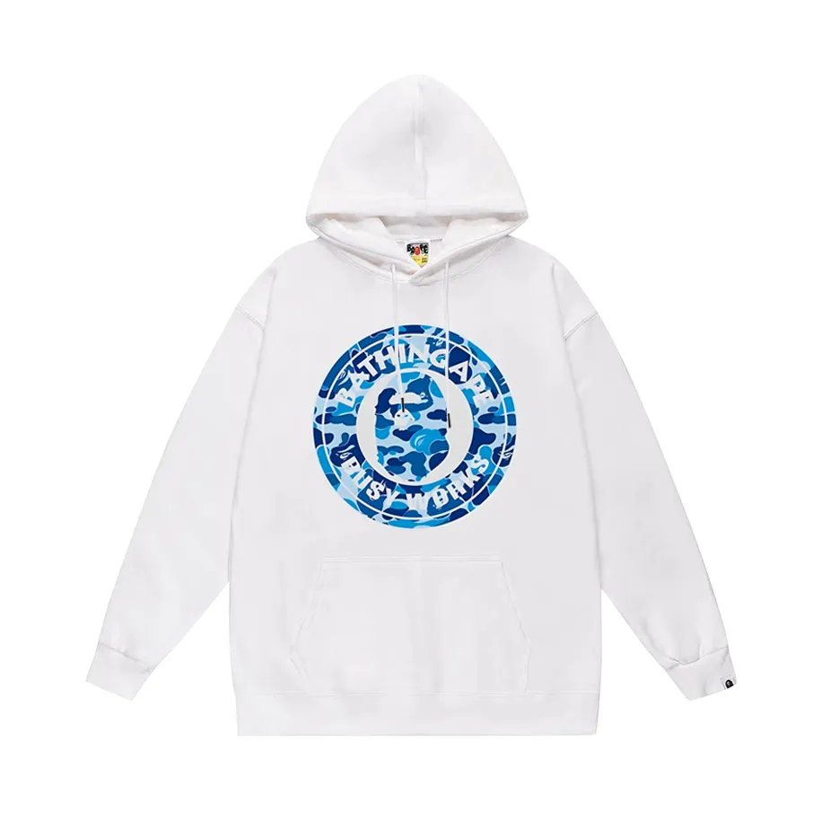 P190 model number SC601# terry 85 plus velvet 95 (top version) BAPE Ape Army letter print hooded sweatshirt Made of 380g large terry (drop shoulder large version) fabric, soft and non-pilling, imported environmentally friendly printing glue, bright and three-dimensional pattern, quality 💥Same style for men and women, the upper body is fashionable Color: black and blue, white and blue, gray and blue, black and green, white and green, gray and green, black and red, white and red, gray and red Size: S M L XL XXL