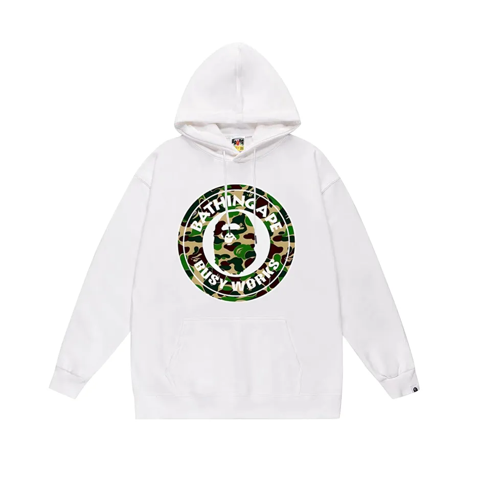 P190 model number SC601# terry 85 plus velvet 95 (top version) BAPE Ape Army letter print hooded sweatshirt Made of 380g large terry (drop shoulder large version) fabric, soft and non-pilling, imported environmentally friendly printing glue, bright and three-dimensional pattern, quality 💥Same style for men and women, the upper body is fashionable Color: black and blue, white and blue, gray and blue, black and green, white and green, gray and green, black and red, white and red, gray and red Size: S M L XL XXL