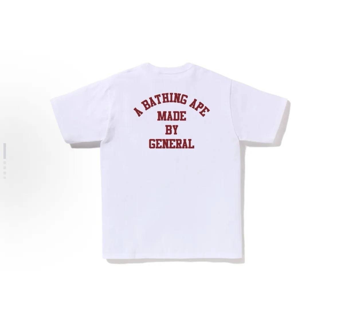 P110 001135 A BATHING APE BAPE SS23 ape letter print solid color round neck short-sleeved T-shirt, same style for men and women, size smlxlxxl, black and white