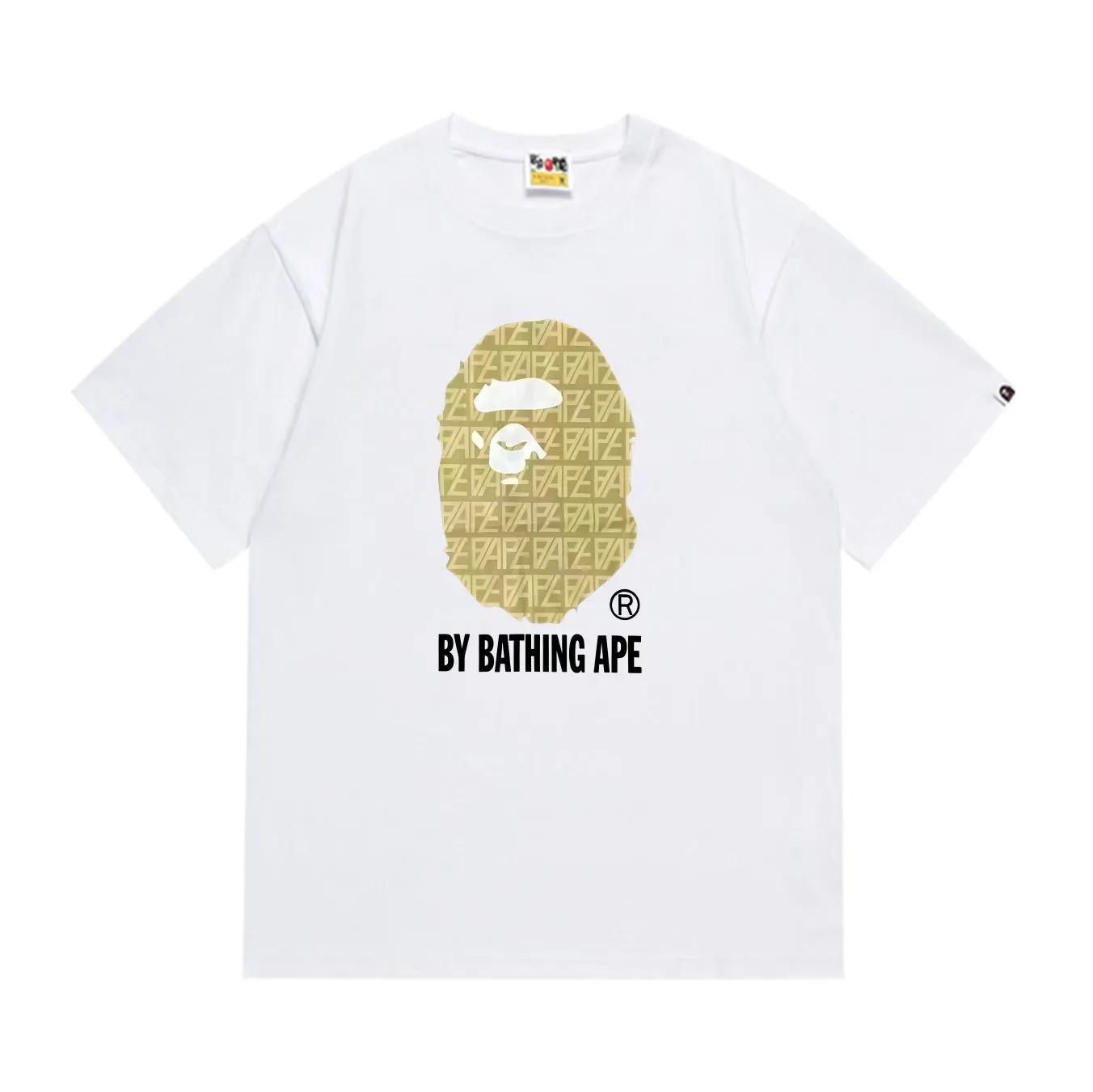 SC295#p110💰 (top version) BAPE is made of 260 grams of high-quality high-weave pure cotton fabric, double yarn combed, soft and non-pilling, imported environmentally friendly printing glue, bright and three-dimensional patterns, quality 💥Same style for men and women, the upper body is trendy Color: Black White Size: S M L XL XXL