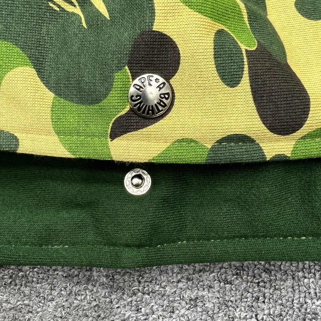 💰440 Bape Abc Double Hat Large Flower Camouflage Shark Customized fabric 1:1 Fine workmanship High version Couple model: S—XXL [Green Pink Blue]