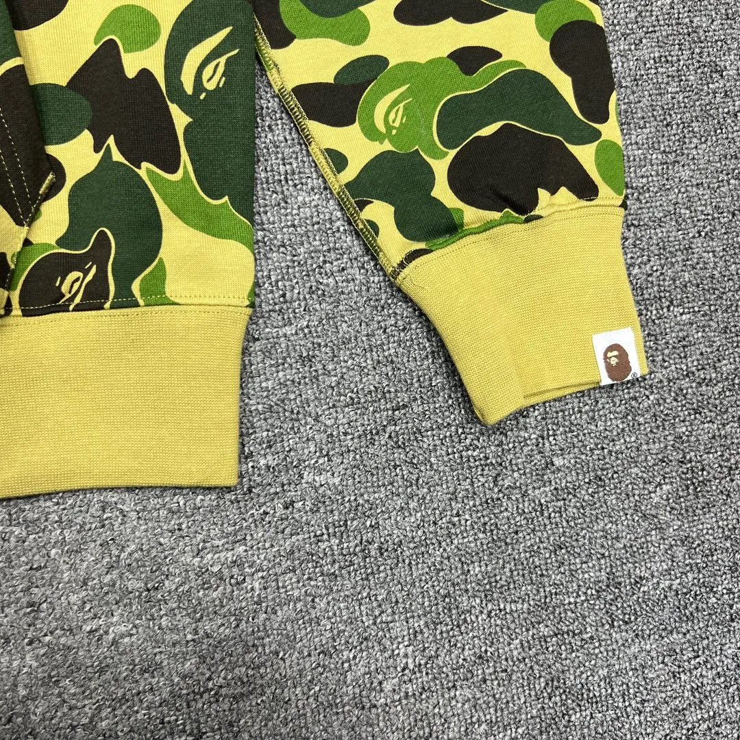 💰440 Bape Abc Double Hat Large Flower Camouflage Shark Customized fabric 1:1 Fine workmanship High version Couple model: S—XXL [Green Pink Blue]