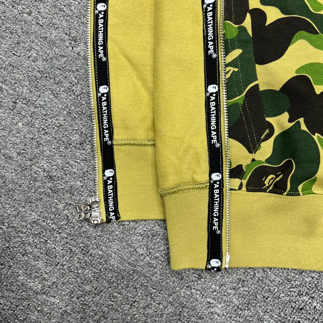 💰440 Bape Abc Double Hat Large Flower Camouflage Shark Customized fabric 1:1 Fine workmanship High version Couple model: S—XXL [Green Pink Blue]