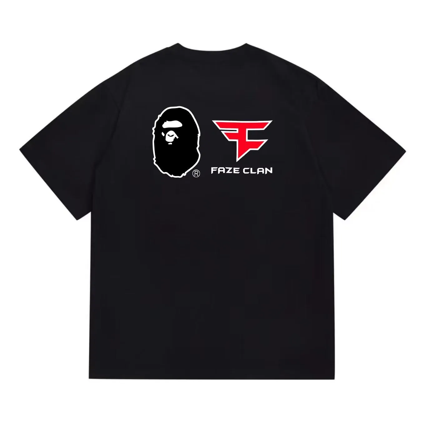 SC275#p110💰 (top version) BAPE uses 260 grams of high-quality high-weave pure cotton fabric, double yarn combed, soft and non-pilling texture, imported environmentally friendly printing glue, bright and three-dimensional pattern, quality 💥Same style for men and women, the upper body is fashionable Color: Black White Size: S M L XL XXL