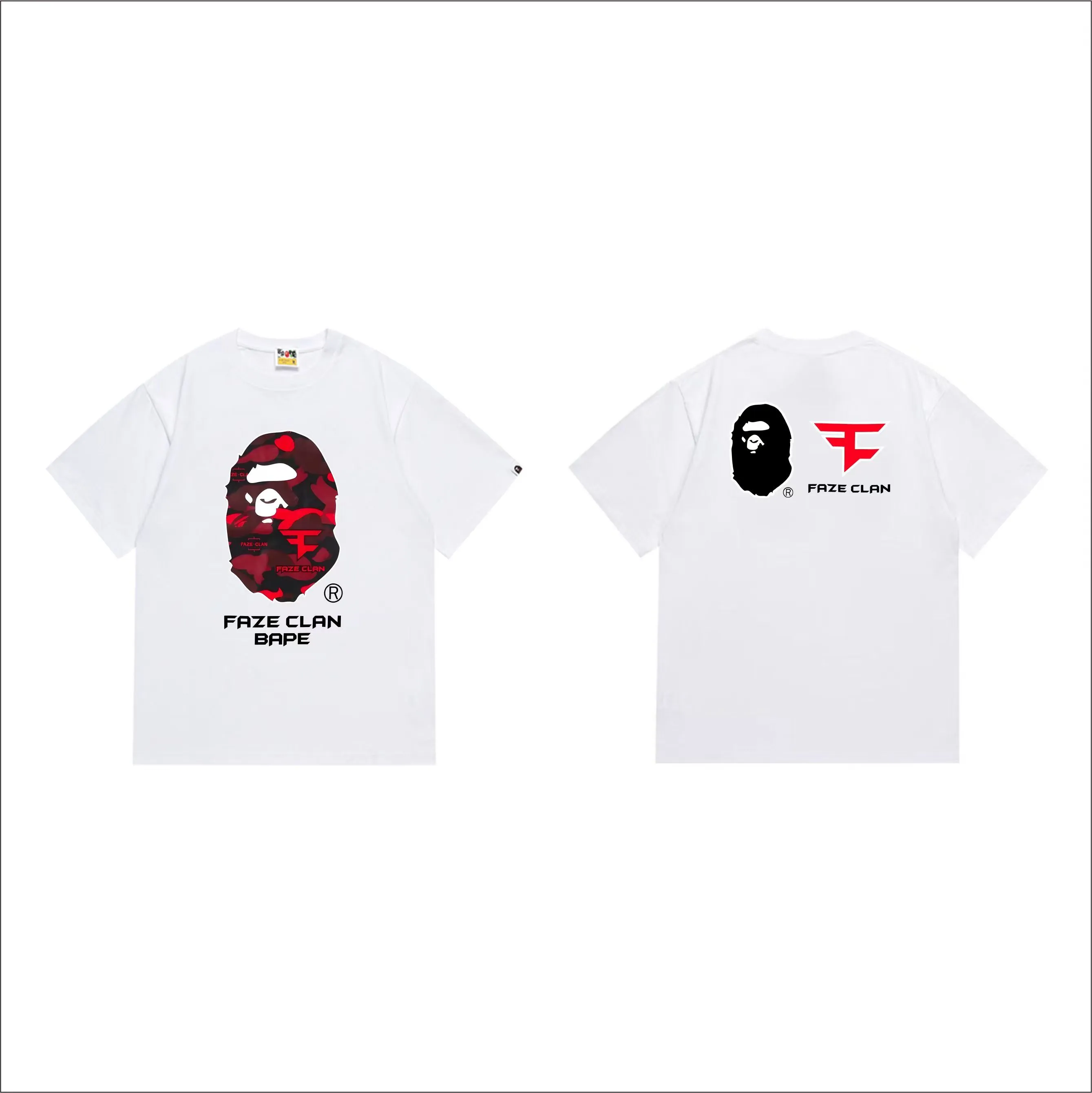 SC275#p110💰 (top version) BAPE uses 260 grams of high-quality high-weave pure cotton fabric, double yarn combed, soft and non-pilling texture, imported environmentally friendly printing glue, bright and three-dimensional pattern, quality 💥Same style for men and women, the upper body is fashionable Color: Black White Size: S M L XL XXL