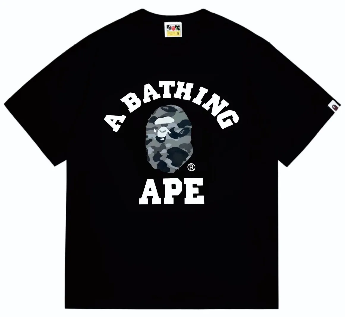 SC251#p110💰 (Top version) BAPE honeycomb camouflage letter ape head printed short-sleeved T-shirt Made of 260 grams of high-quality high-weave pure cotton fabric, double yarn combed, soft texture and no pilling Imported environmentally friendly printing glue, bright and three-dimensional pattern, quality 💥Same style for men and women, the upper body is fashionable Color: black and blue, white and blue, black and gray, white and gray Size: S M L XL XXL