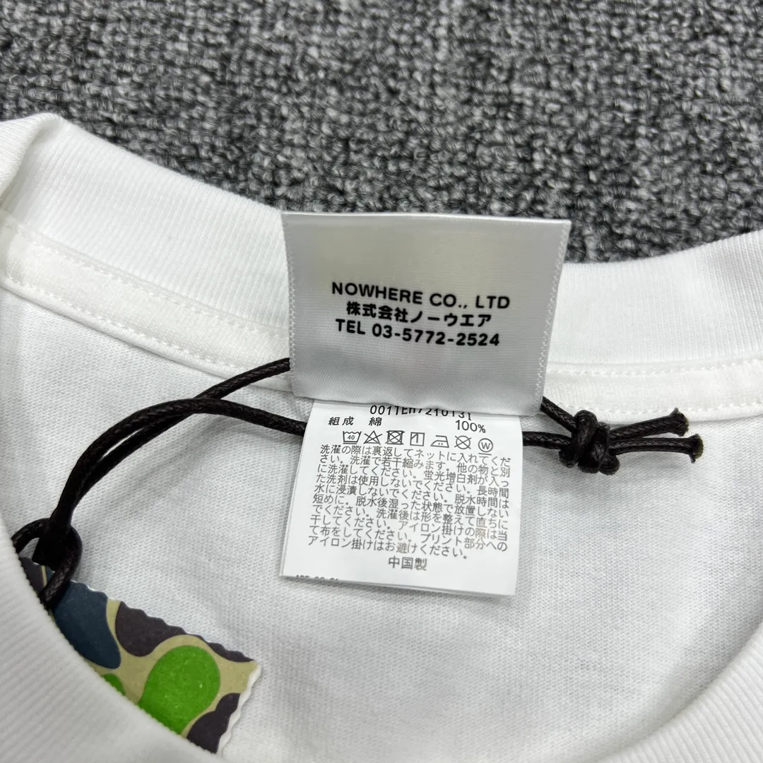 💰140 Bape Honeycomb Camouflage Letters Great Ape Head Double-sided Printing Linen Cotton 280g Customized Fabric Couple Style: S—XXL [Black Blue White Blue Black Gray White Gray]