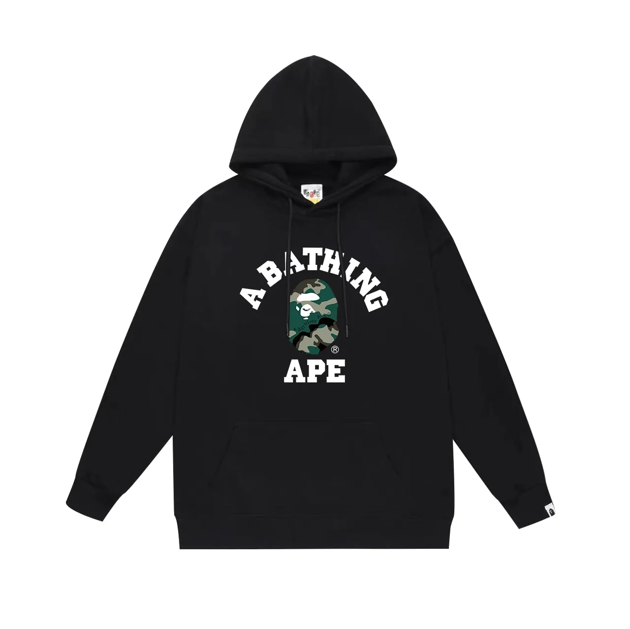 Model No. SC658#terry p160 plus velvet p180💰 (top version) BAPE little ape head letter printed hooded sweatshirt Made of 380g large terry 430g silver fox velvet (drop shoulder large version) fabric, soft and non-pilling texture, imported environmentally friendly printing glue, bright and three-dimensional pattern, quality 💥Same style for men and women, the upper body is trendy Color: black white gray Size: S M L XL XXL