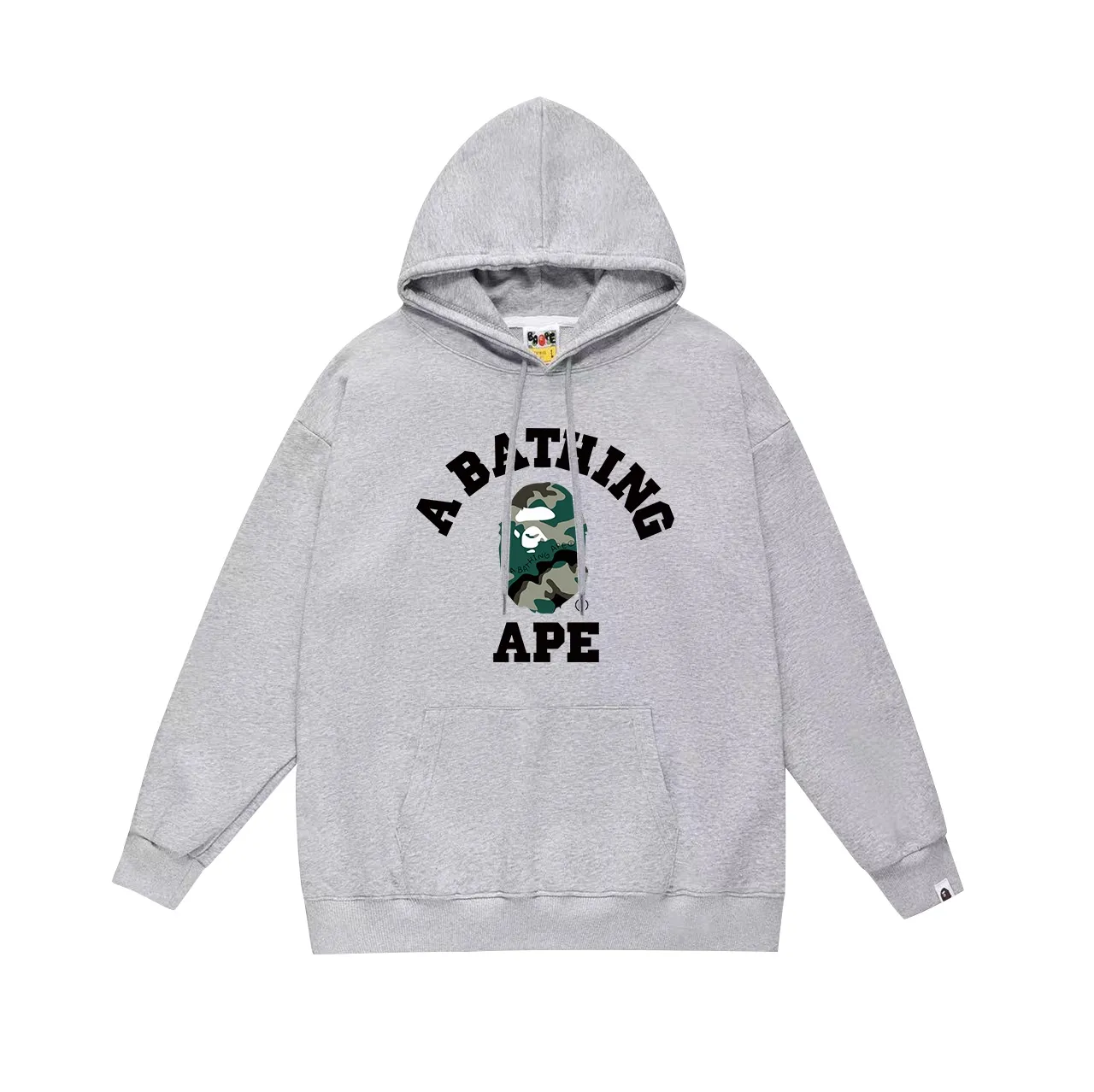 Model No. SC658#terry p160 plus velvet p180💰 (top version) BAPE little ape head letter printed hooded sweatshirt Made of 380g large terry 430g silver fox velvet (drop shoulder large version) fabric, soft and non-pilling texture, imported environmentally friendly printing glue, bright and three-dimensional pattern, quality 💥Same style for men and women, the upper body is trendy Color: black white gray Size: S M L XL XXL