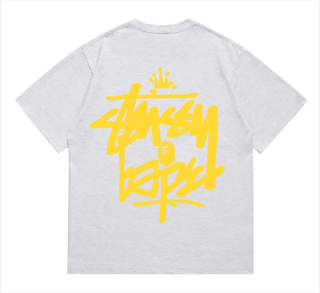 SC208#p110💰 (top version) BAPE×Stussy co-branded Stussy letter ape print T-shirt Made of 260 grams of high-quality high-weave pure cotton fabric, double yarn combed, soft texture and no pilling Imported environmentally friendly printing glue, bright and three-dimensional pattern, quality 💥Same style for men and women, the upper body is fashionable Color: black and yellow, gray and yellow, pink and yellow, red and yellow, white and yellow, black pink, gray powder, pink, red pink, white powder Black and white Gray and white Pink and white Red and white White and black Gray and black Pink and black Red and black Size: S M L XL XXL