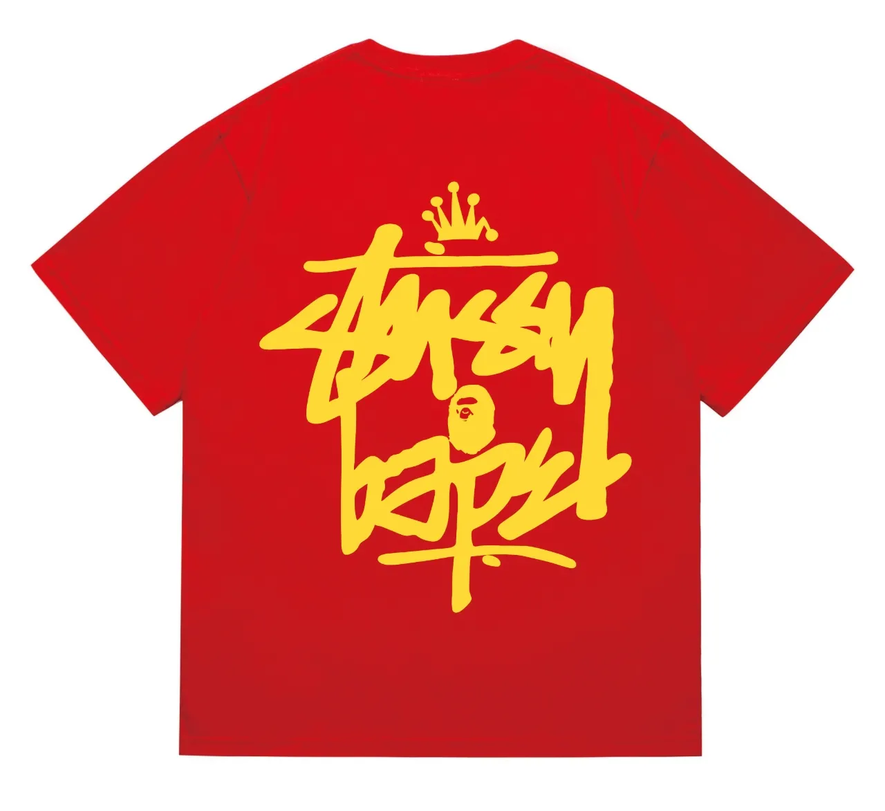 SC208#p110💰 (top version) BAPE×Stussy co-branded Stussy letter ape print T-shirt Made of 260 grams of high-quality high-weave pure cotton fabric, double yarn combed, soft texture and no pilling Imported environmentally friendly printing glue, bright and three-dimensional pattern, quality 💥Same style for men and women, the upper body is fashionable Color: black and yellow, gray and yellow, pink and yellow, red and yellow, white and yellow, black pink, gray powder, pink, red pink, white powder Black and white Gray and white Pink and white Red and white White and black Gray and black Pink and black Red and black Size: S M L XL XXL