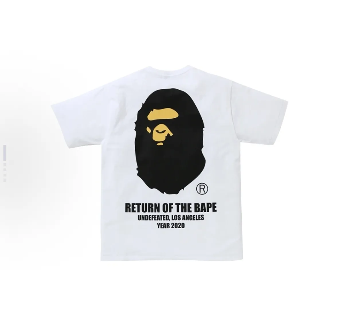 P110 001010 A BATHING APE x UNDEFEATED joint model Bape ape head short-sleeved T-shirt, same style for men and women, size smlxlxxl, black and white