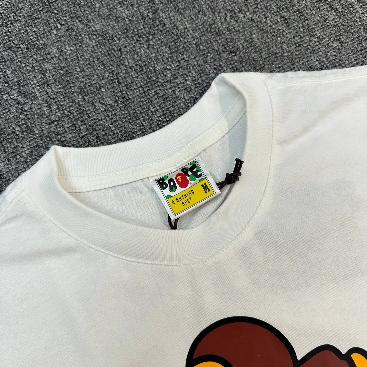 💰140 BAPE SS25 ABC CAMO series Cartoon ape orangutan pattern printing 280g weight linen cotton fabric ZP version Couple model: S-XXL [black pink white pink black blue white blue black green white green]