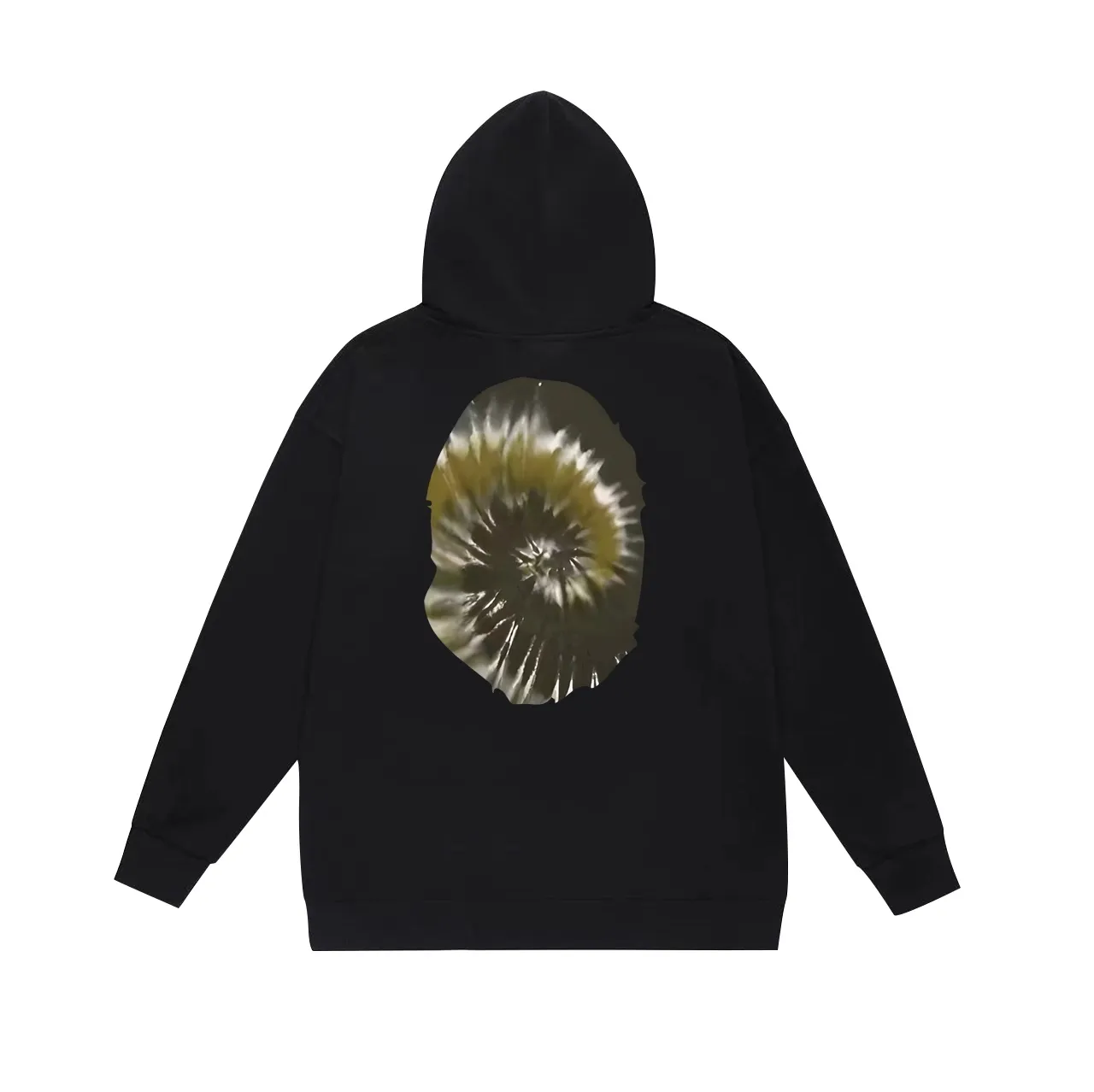 Model No. SC708# terry p160 plus velvet 180💰 (top version) BAPE autumn and winter tie-dyed ape head print hooded sweatshirt. Made of 350 grams of large terry (drop shoulder large version) fabric. The texture is soft and non-pilling. Imported environmentally friendly printing glue. The pattern is bright and three-dimensional. Quality💥Same style for men and women. The upper body is trendy. Color: black white gray Size: S M L XL XXL