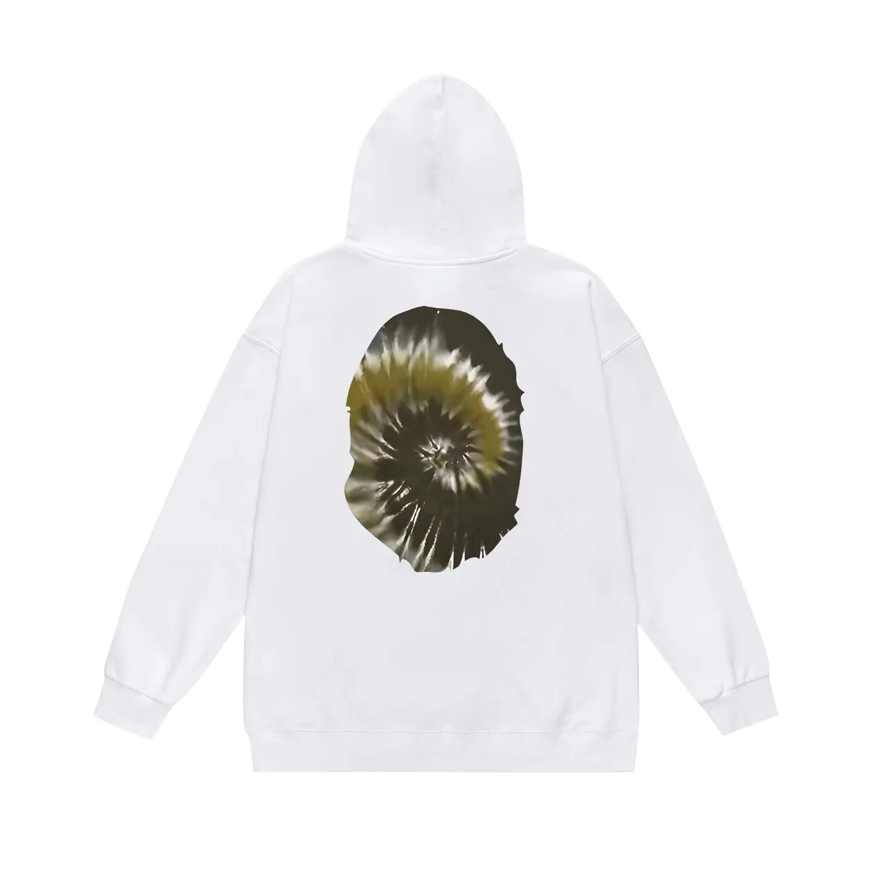 Model No. SC708# terry p160 plus velvet 180💰 (top version) BAPE autumn and winter tie-dyed ape head print hooded sweatshirt. Made of 350 grams of large terry (drop shoulder large version) fabric. The texture is soft and non-pilling. Imported environmentally friendly printing glue. The pattern is bright and three-dimensional. Quality💥Same style for men and women. The upper body is trendy. Color: black white gray Size: S M L XL XXL