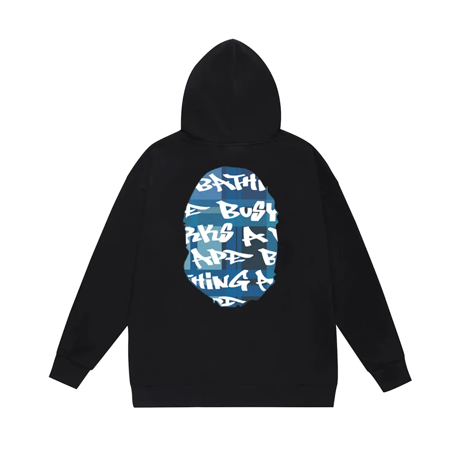 P190 model number SC602# terry 85 plus velvet 95 (top version) BAPE Ape Army letter print hooded sweatshirt Made of 380g large terry (drop shoulder large version) fabric, soft and non-pilling, imported environmentally friendly printing glue, bright and three-dimensional pattern, quality 💥Same style for men and women, the upper body is fashionable Color: black and blue, white and blue, gray and blue, black and red, white and red, gray and red Size: S M L XL XXL