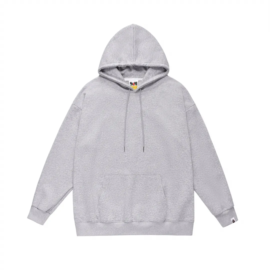 Model No. SC652#terry p160 plus velvet p180💰 (top version) BAPE ape head letter printed hooded sweatshirt. Made of 380g large terry 430g silver fox velvet (drop shoulder large version) fabric. The texture is soft and non-pilling. Imported environmentally friendly printing glue. The pattern is bright and three-dimensional. Quality💥Same style for men and women. The upper body is trendy. Color: black white gray Size: S M L XL XXL