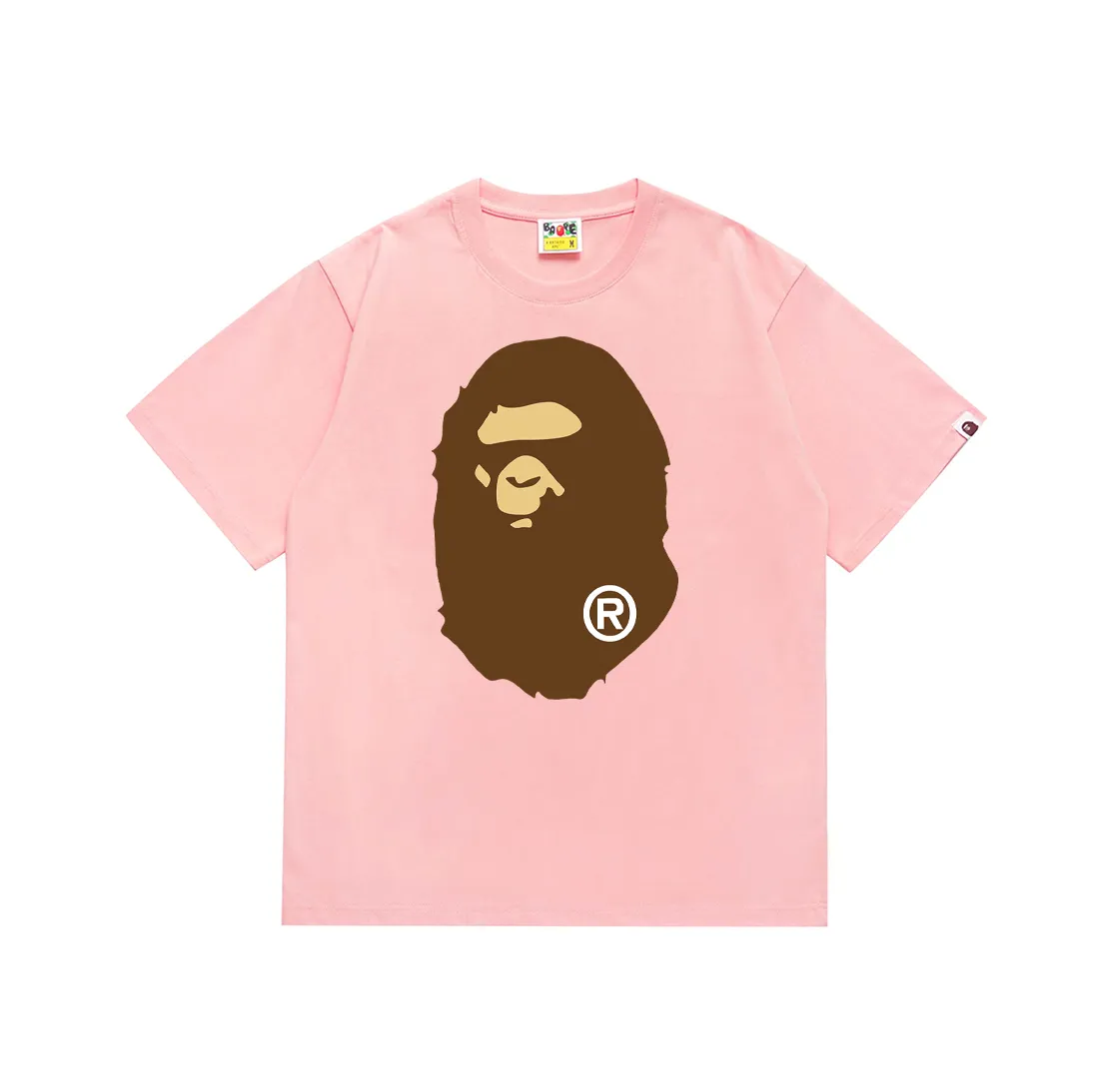 SC175#p110💰 (Top version) BAPE classic front and back great ape head printed short-sleeved T-shirt Made of 260 grams of high-quality high-weave pure cotton fabric, double yarn combed, soft texture without pilling, imported environmentally friendly printing glue, bright and three-dimensional pattern, quality 💥unisex style, the upper body is trendy Color: black, white, apricot, green, red, purple, pink, dark gray, coffee, fluorescent green, floral gray, grass green, raspberry Burgundy Lake Blue Sky Blue Khaki Navy Blue Klein Blue Dragon Fruit Color Size: S M L XL XXL