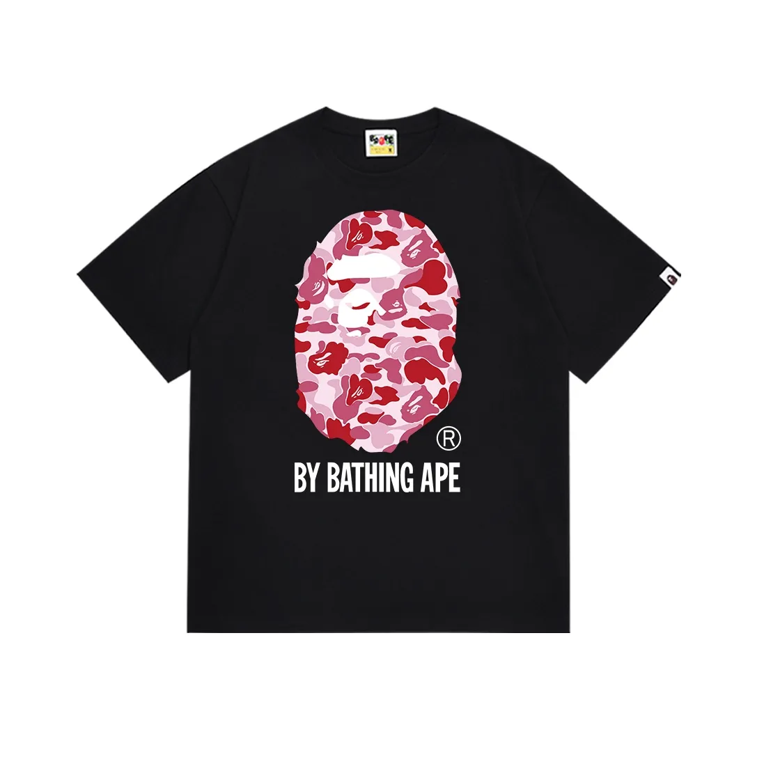SC151#p110💰 (top version) BAPE classic camouflage ape head letter printed short-sleeved T-shirt. Made of 260 grams of high-quality high-weave pure cotton fabric. Double yarn combed, soft texture and no pilling. Imported environmentally friendly printing glue. Bright and three-dimensional pattern. Quality💥Same style for men and women. The upper body is trendy. Color: black white. Size: S M L XL XXL