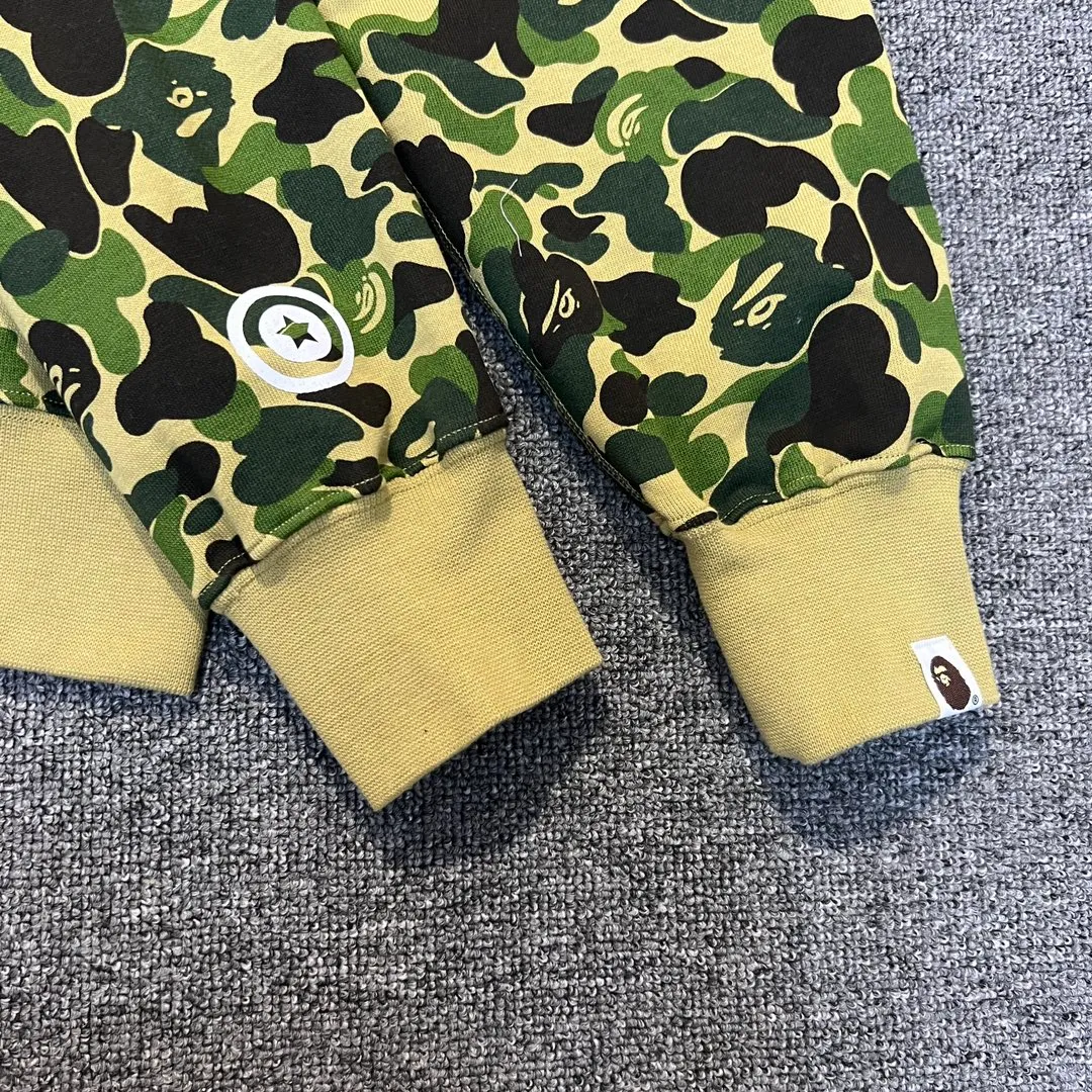 💰380 BAPE abc camo shark 980g pure cotton custom fabric See details for guaranteed goods Couple model: S—XXL [Blue Green Pink]
