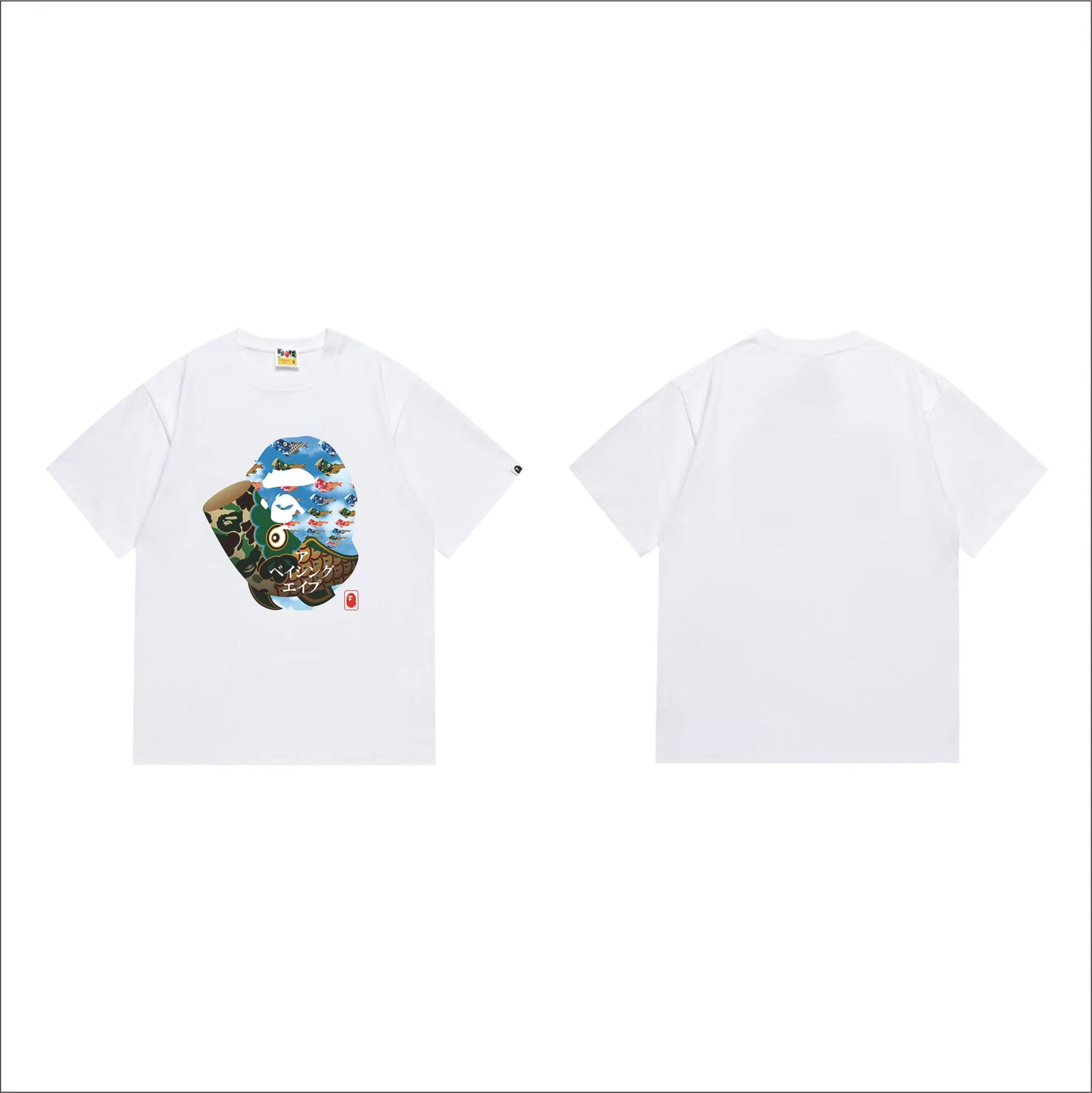 SC290#p110💰 (top version) BAPE uses 260 grams of high-quality high-weave pure cotton fabric, double yarn combed, soft texture and no pilling, imported environmentally friendly printing glue, bright and three-dimensional pattern, quality 💥Same style for men and women, the upper body is fashionable Color: black white Size: S M L XL XXL