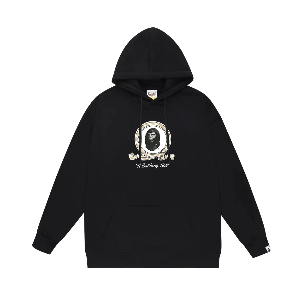 Model No. SC695# terry p160 plus velvet p180💰 (top version) BAPE ape star letter printed pattern hooded sweatshirt. Made of 380g large terry 430g silver fox velvet (drop shoulder large version) fabric. The texture is soft and non-pilling. Imported environmentally friendly printing glue. The pattern is bright and three-dimensional. Quality💥Same style for men and women. The upper body is trendy. Color: black white gray Size: S M L XL XXL
