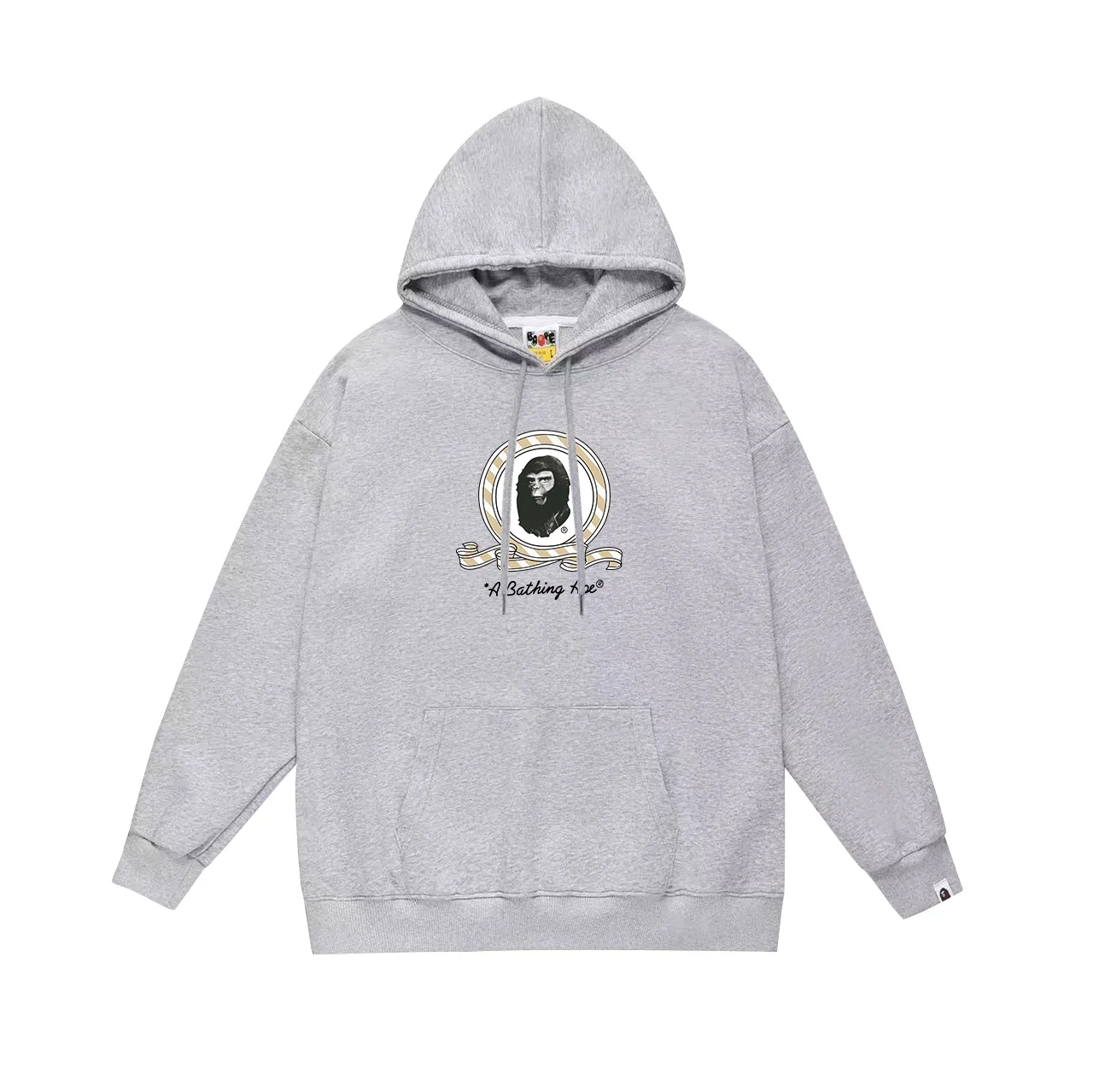 Model No. SC695# terry p160 plus velvet p180💰 (top version) BAPE ape star letter printed pattern hooded sweatshirt. Made of 380g large terry 430g silver fox velvet (drop shoulder large version) fabric. The texture is soft and non-pilling. Imported environmentally friendly printing glue. The pattern is bright and three-dimensional. Quality💥Same style for men and women. The upper body is trendy. Color: black white gray Size: S M L XL XXL