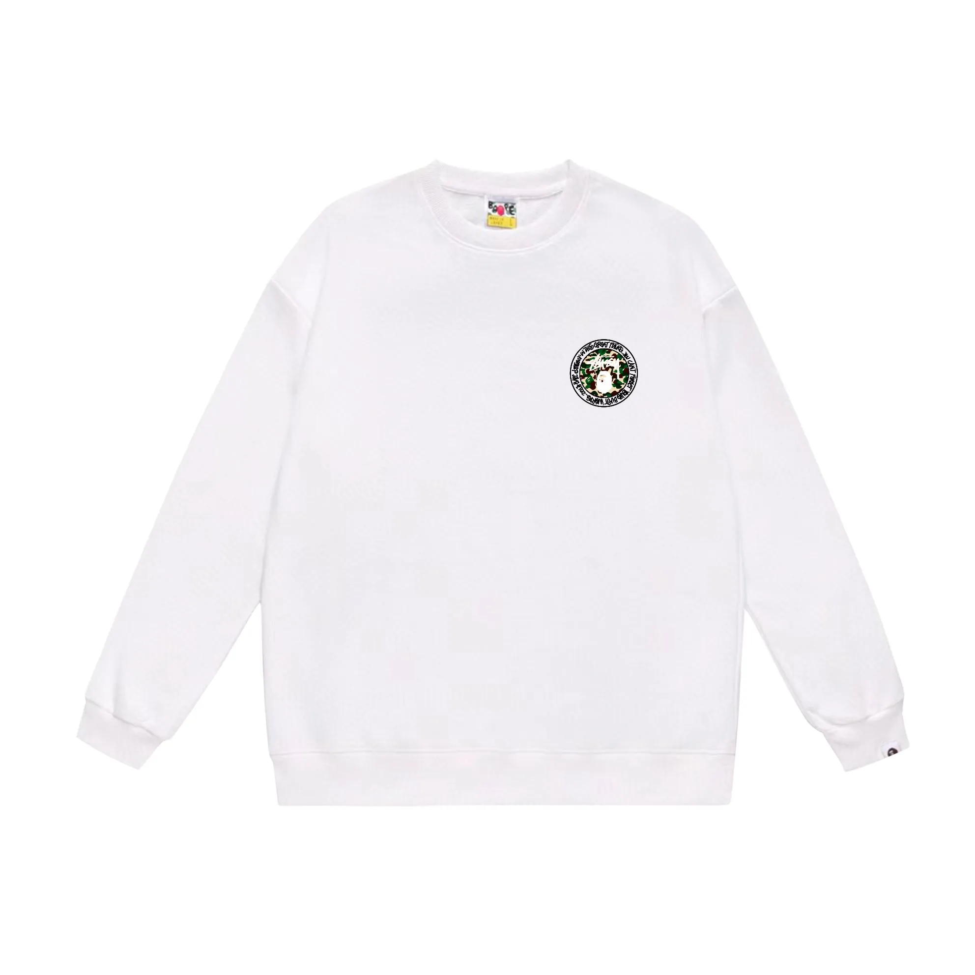 P150 model number SC519# terry 75 plus velvet 80 (top version) BAPE×STUSSY co-branded Stussy letter round neck sweatshirt Made of 350g large terry (drop shoulder large version) fabric, soft texture and non-pilling Imported environmentally friendly printing glue The pattern is bright and three-dimensional Quality 💥Same style for men and women The upper body is fashionable Color: black white gray Size: S M L XL XXL