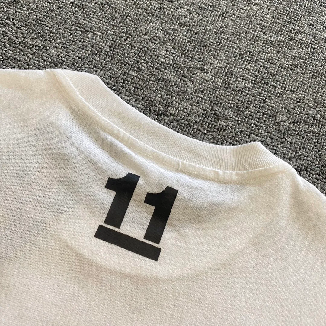 💰140 Bape 10th Anniversary Ink Camouflage Apes Don’t Fight Apes Customized Linen Cotton Fabric 280g Weight Couple Style: S—XXL [Black White]