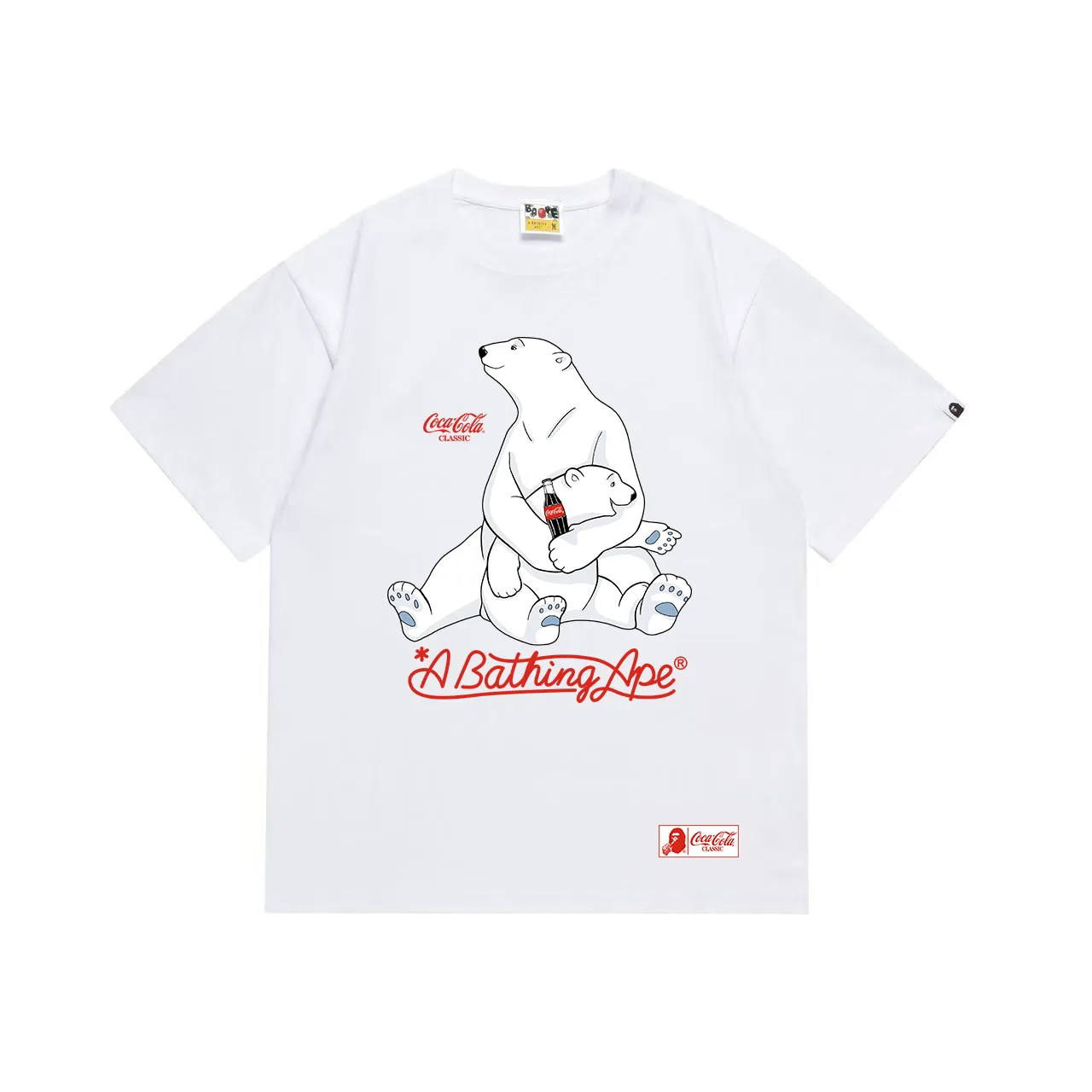 SC1034#p110💰 (top version) BAPE uses 260 grams of high-quality high-weave pure cotton fabric, double yarn combed, soft and non-pilling texture, imported environmentally friendly printing glue, bright and three-dimensional pattern, quality 💥Same style for men and women, the upper body is trendy Color: Black White Size: S M L XL XXL