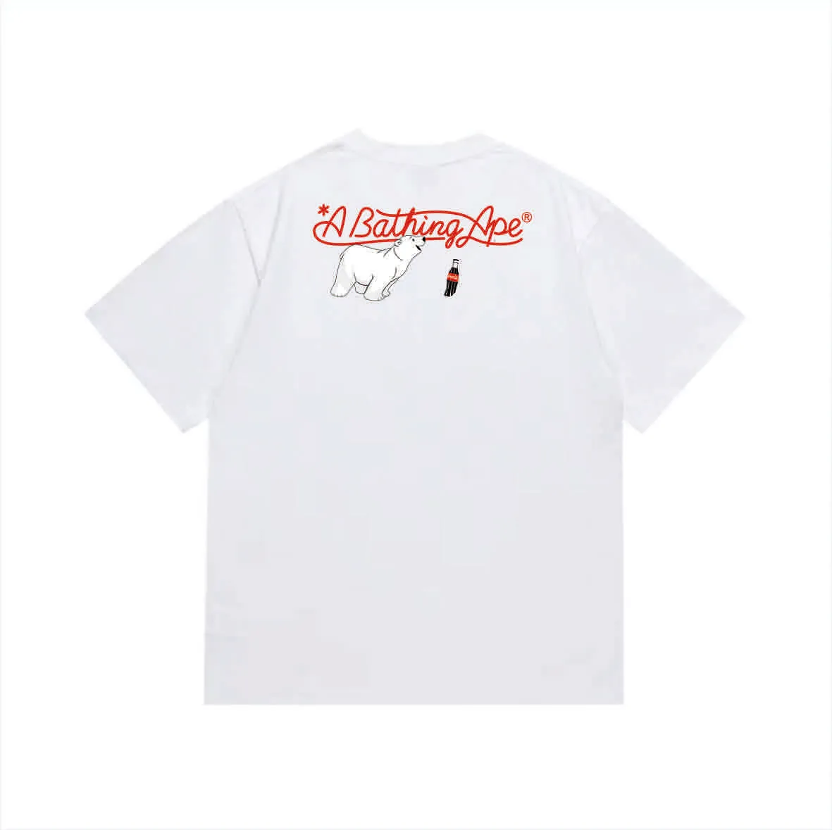 SC1034#p110💰 (top version) BAPE uses 260 grams of high-quality high-weave pure cotton fabric, double yarn combed, soft and non-pilling texture, imported environmentally friendly printing glue, bright and three-dimensional pattern, quality 💥Same style for men and women, the upper body is trendy Color: Black White Size: S M L XL XXL