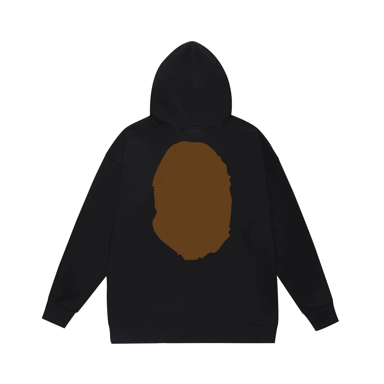 P160 model number SC775# terry 80 plus velvet 90 (top version) BAPE classic front and rear great ape head print hooded sweatshirt. Made of 380g large terry (drop shoulder large version) fabric. The texture is soft and non-pilling. Imported environmentally friendly printing glue. The pattern is bright and three-dimensional. Quality 💥Same style for men and women. The upper body is trendy. Color: black white gray Size: S M L XL XXL