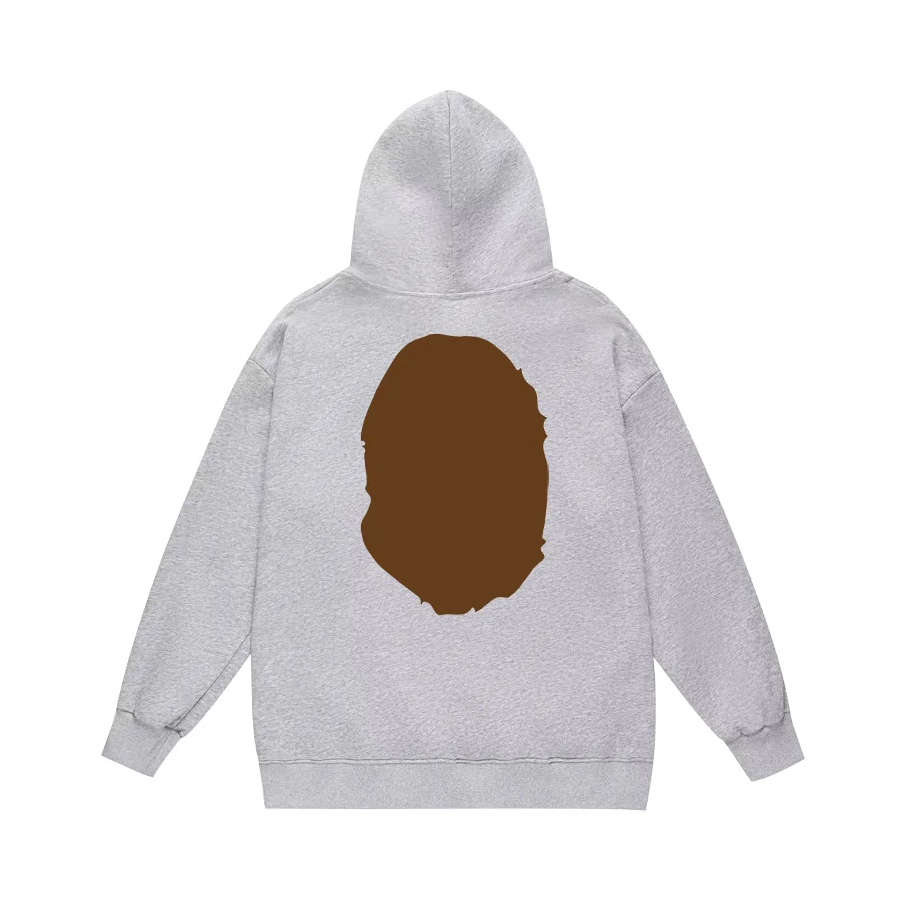 P160 model number SC775# terry 80 plus velvet 90 (top version) BAPE classic front and rear great ape head print hooded sweatshirt. Made of 380g large terry (drop shoulder large version) fabric. The texture is soft and non-pilling. Imported environmentally friendly printing glue. The pattern is bright and three-dimensional. Quality 💥Same style for men and women. The upper body is trendy. Color: black white gray Size: S M L XL XXL
