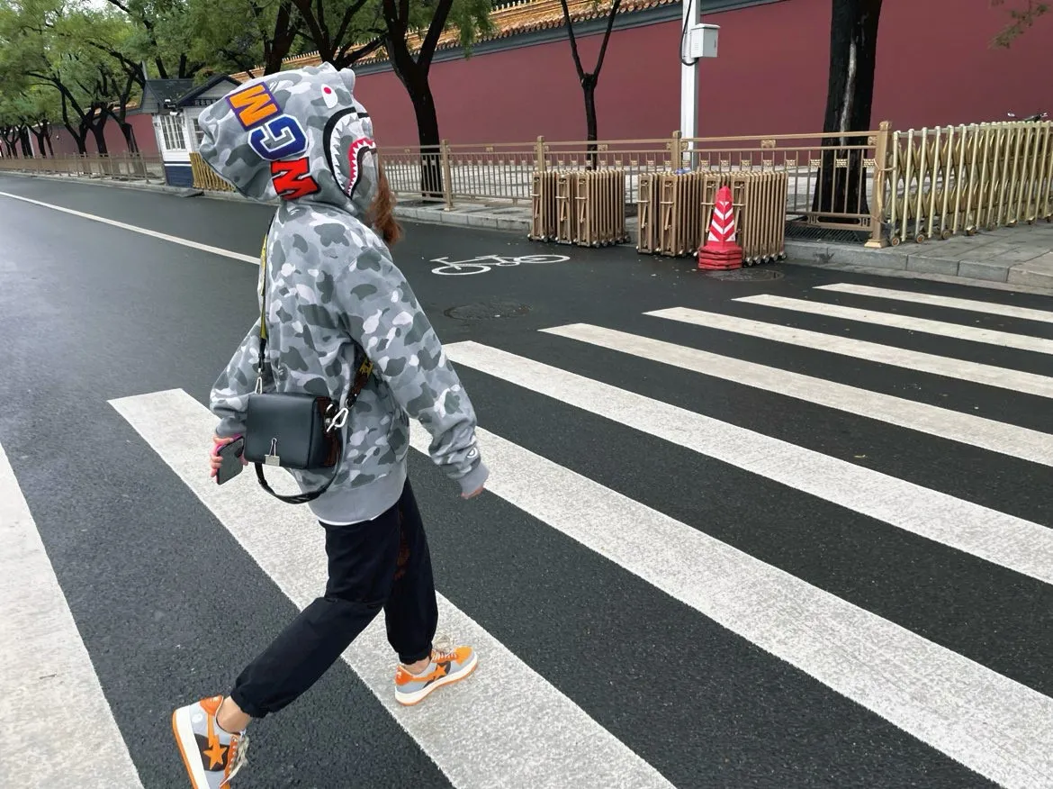 💰440 BAPE WGM letter patch camouflage pattern double hooded zipper sweatshirt High weight pure cotton custom fabric 1:1 heavyweight couple model: S-XXL [camouflage green, camouflage gray]
