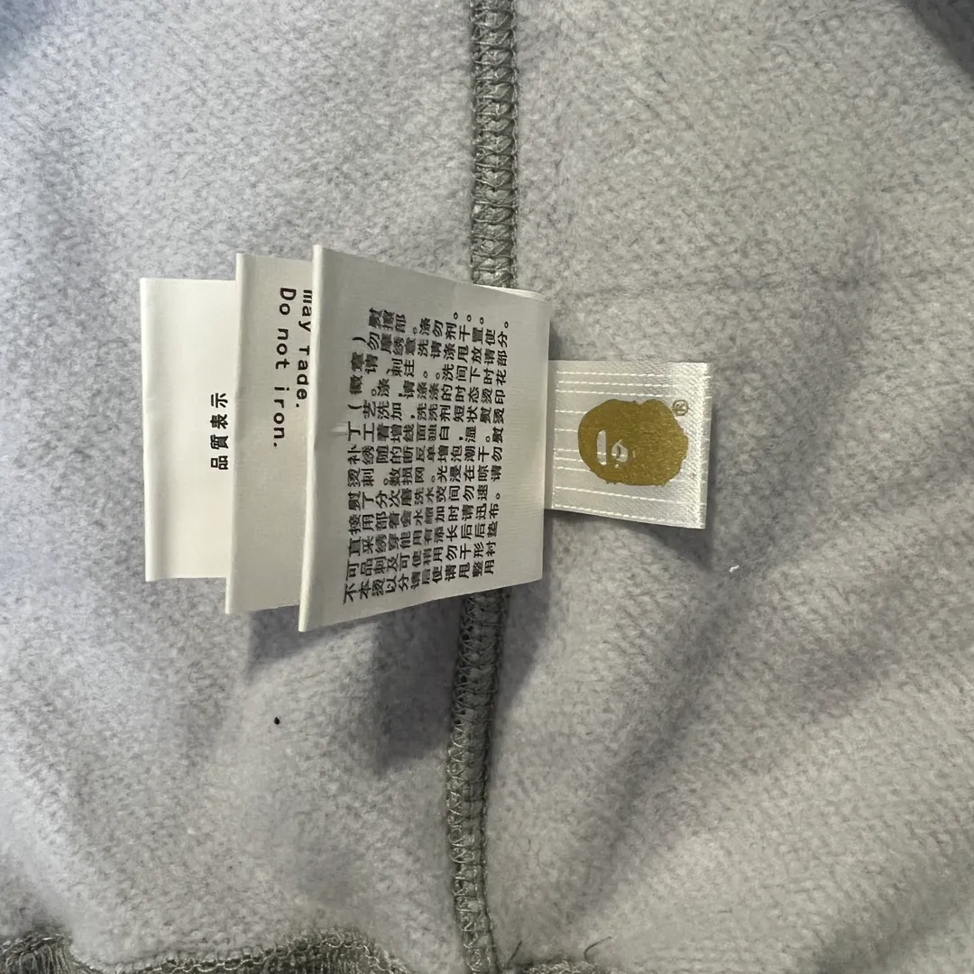 💰440 BAPE WGM letter patch camouflage pattern double hooded zipper sweatshirt High weight pure cotton custom fabric 1:1 heavyweight couple model: S-XXL [camouflage green, camouflage gray]