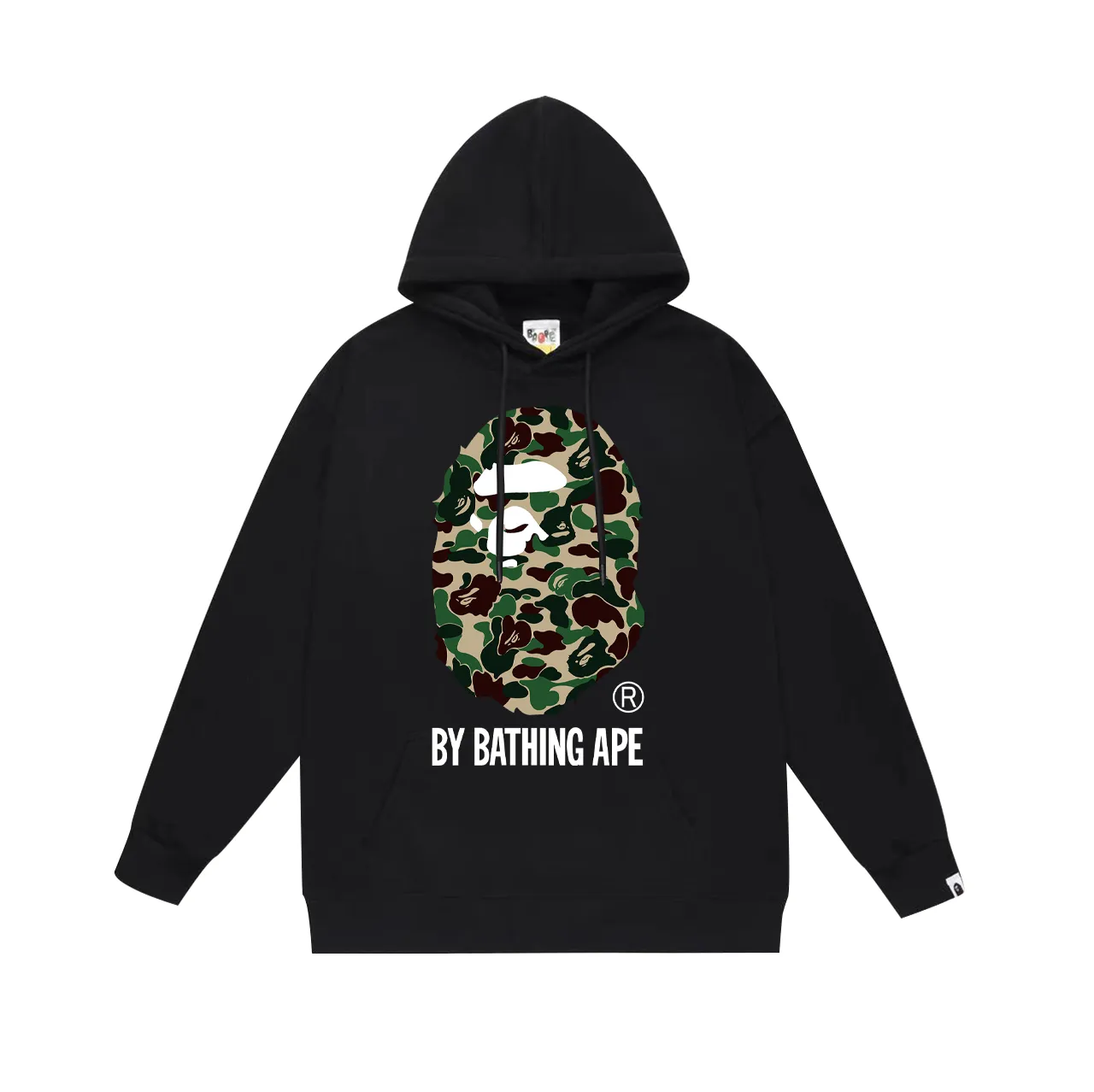 Model number SC751# Terry p160 plus velvet 180💰 (top version) BAPE classic camouflage ape head letter pattern hooded sweatshirt. Made of 380g large terry (drop shoulder large version) fabric. The texture is soft and does not pill. Imported environmentally friendly printing glue. The pattern is bright and three-dimensional. Quality💥Male and female. The upper body is trendy. Colors: black and red, white and red, gray and red, black and green, white and green, gray and green, black and blue, white and blue. Gray blue Size: S M L XL XXL