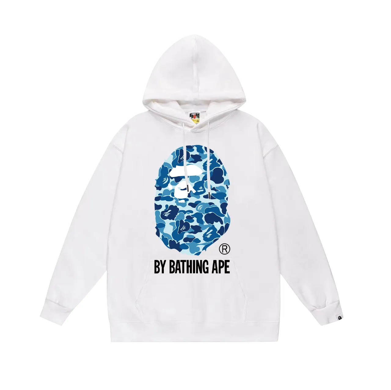 Model number SC751# Terry p160 plus velvet 180💰 (top version) BAPE classic camouflage ape head letter pattern hooded sweatshirt. Made of 380g large terry (drop shoulder large version) fabric. The texture is soft and does not pill. Imported environmentally friendly printing glue. The pattern is bright and three-dimensional. Quality💥Male and female. The upper body is trendy. Colors: black and red, white and red, gray and red, black and green, white and green, gray and green, black and blue, white and blue. Gray blue Size: S M L XL XXL