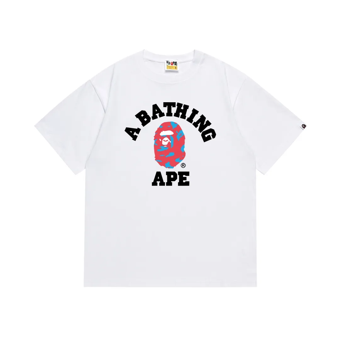 SC118#p110💰 (top version) BAPE percussion camouflage ape head letter printed short-sleeved T-shirt Made of 260 grams of high-quality high-weave pure cotton fabric, double yarn combed, soft and non-pilling texture, imported environmentally friendly printing glue, bright and three-dimensional pattern, quality 💥Same style for men and women, the upper body is fashionable Color: black white Size: S M L XL XXL